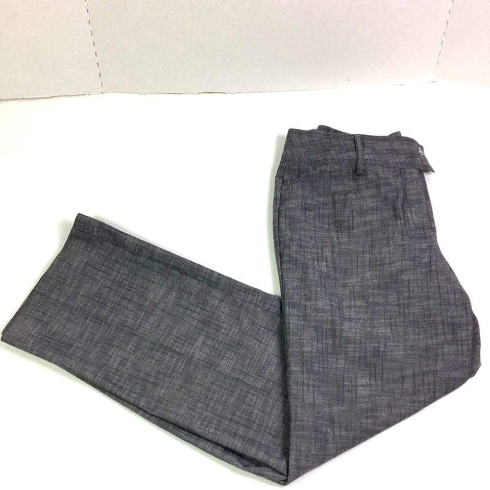 New Directions Dress Pants Gray Striped stretch Size 8